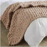 Chunky Knit Throw Blanket 80x100cm