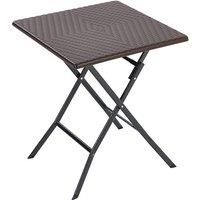Square Rattan Folding Outdoor Bistro Table Garden Dining Table