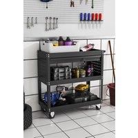 3-Tier Rolling Tool Cart with Lockable Drawer Trolley