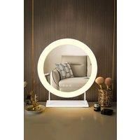 Round Cosmetic Mirror with Led Lights Dimmable Vanity Mirror
