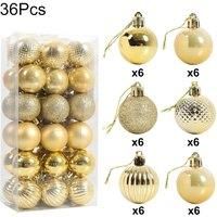 36 Pcs Christmas Deluxe Bauble Ball Ornament Set Xmas Tree Decor