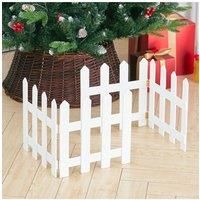 Wooden Christmas Tree Picket Fence for Family Holiday Decoration
