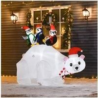 Inflatable Penguin Sea Bear Air Blown with LED Light Outdoor Decor