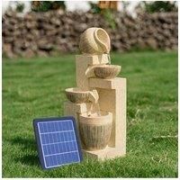 Outdoor LED Water Fountain Rockery Decor with Pump Solar Power