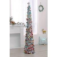 150cm Tinsel Multi Colour Christmas Tree