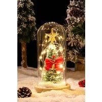 LED Glass Dome Christmas Tree Tabletop Decoration