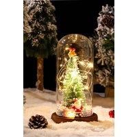 LED Glass Dome Christmas Tree Tabletop Decoration