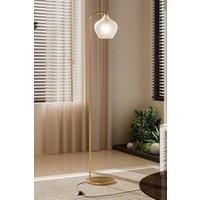 Luxurious Floor Lamp with Frosted Glass Lampshade