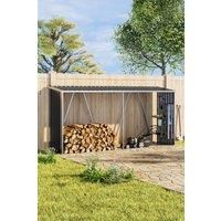 Zinc Steel Firewood Log Storage Shed