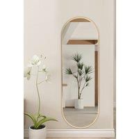 Modern Oval Metal Full Length Wall Mirror