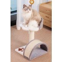 Sisal Cat Scratching Post with Plush Perch