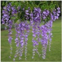 12 Pcs Hanging Artificial Wisteria Vine for Wedding Decoration