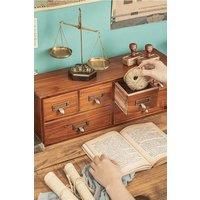 Desktop Retro Wood 6-Drawer Storage Organizer
