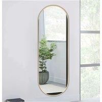 Modern Oval Metal Full Length Wall Mirror