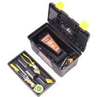 Plastic Tool Storage Box Organizer Lockable Case Removable Tray