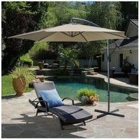 Outdoor Large 3M Cantilever Parasol with Cross Base
