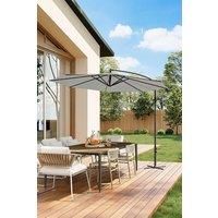 3M Large Banana Cantilever Patio Parasol for Outdoor Sunshade and Rain with Cross Base