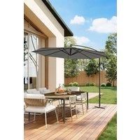 3M Large Banana Cantilever Patio Parasol for Outdoor Sunshade and Rain with Cross Base