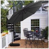 3M Large Banana Cantilever Patio Parasol for Outdoor Sunshade and Rain with Fillable Base on Wheels