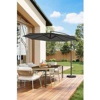 Outdoor 3M Large Cantilever Parasol with Cross and Fillable Base