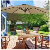 3M Large Rotating Patio Parasol with Cross Base