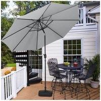 3M Large Rotating Patio Parasol for Outdoor Sunshade and Rain with Plastic Fillable Base