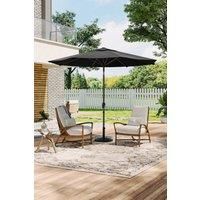 Patio Umbrella 3M Large Traditional Parasol with Resin Base