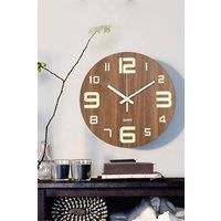 12-Inch Modern Luminous Wood Silent Wall Clock