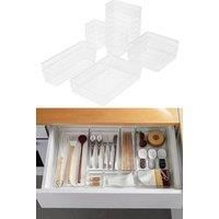 16Pcs Clear Drawer Organizer Set
