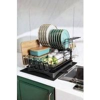 Multifunctional 2 Tier Detachable Dish Drainer Rack