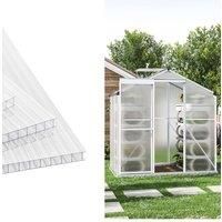 24Pcs Clear Polycarbonate Sheets for Greenhouse Covering
