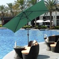 Waterproof Rectangular Parasol for Outdoor with Decorative Base