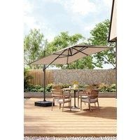 Large Square Canopy Rotating Outdoor Cantilever Parasol with Plastic Base