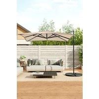 Large Square Canopy Rotating Outdoor Cantilever Parasol with Fillable Base