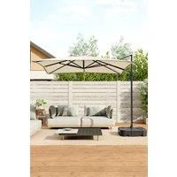 Large Square Canopy Rotating Outdoor Cantilever Parasol with Plastic Base