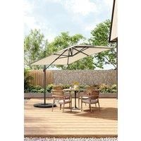 Large Square Canopy Rotating Outdoor Cantilever Parasol with Fillable Base