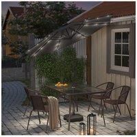 Outdoor Solar 24 LED Lights Patio with Crank for Patio Market with Base