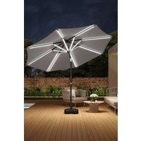 Large Solar Powered LED Patio Umbrella for Outdoor Garden Patio with Base