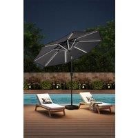 Large Solar Powered LED Patio Umbrella for Outdoor Garden Patio with Base