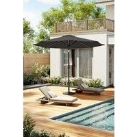 Large Solar Powered LED Patio Umbrella for Outdoor Garden Patio with Base