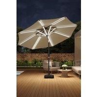 Large Solar Powered LED Patio Umbrella for Outdoor Garden Patio with Base