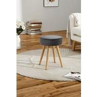 Corduroy Round Footstool