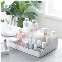 Plastic Makeup Organizer with 13 Compartments