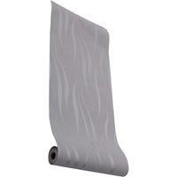 Silver Grey 3D Curved Strip Prepasted Wallpaper