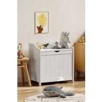 White Wooden Lifting Top Toy Storage Box Large Capacity Storage Chest