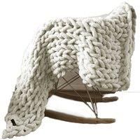 Chunky Knit Throw Blanket 100x120cm
