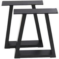 2 Pcs Industrial Metallic Table Legs for Home DIY