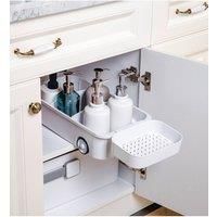 Undersink Pull Out Sliding Storage Basket for Kitchen Bathroom
