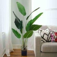 LivingandHome Living and Home 160 cm Tall Artificial Banana Leaf Tree Faux Large Plants in Pot