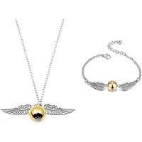 Harry Potter Inspired Jewellery Set With 1 Necklace And 2 Bracelets - Silver